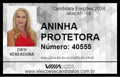 Candidato ANINHA PROTETORA 2024 - ARACATI - Eleições