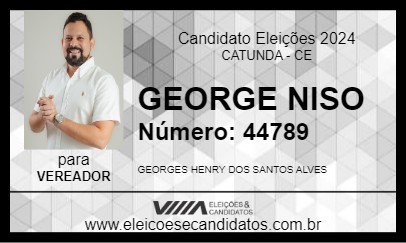 Candidato GEORGE NISO 2024 - CATUNDA - Eleições