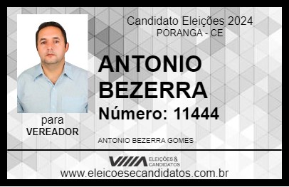 Candidato ANTONIO BEZERRA 2024 - PORANGA - Eleições