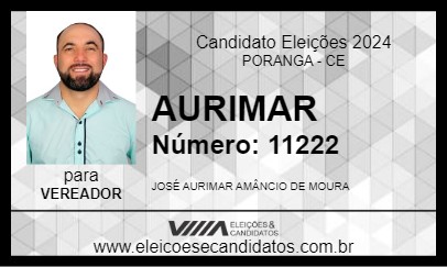 Candidato AURIMAR 2024 - PORANGA - Eleições