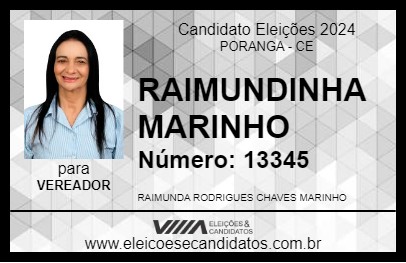 Candidato RAIMUNDINHA MARINHO 2024 - PORANGA - Eleições