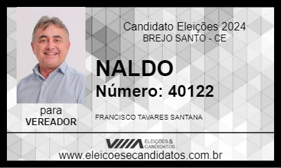 Candidato NALDO 2024 - BREJO SANTO - Eleições