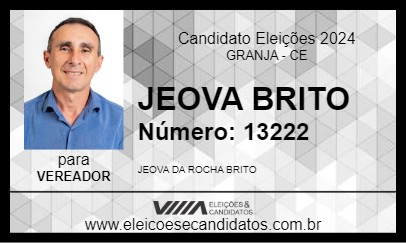 Candidato JEOVA BRITO 2024 - GRANJA - Eleições