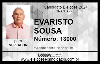 Candidato EVARISTO SOUSA 2024 - GRANJA - Eleições