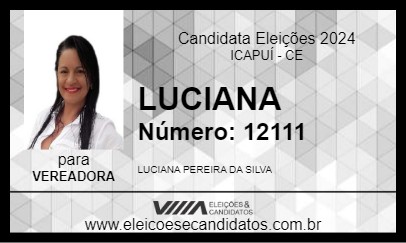 Candidato LUCIANA 2024 - ICAPUÍ - Eleições