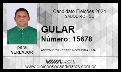 Candidato GULAR 2024 - SABOEIRO - Eleições