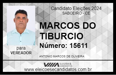 Candidato MARCOS DO TIBURCIO 2024 - SABOEIRO - Eleições