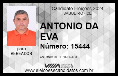 Candidato ANTONIO DA EVA 2024 - SABOEIRO - Eleições