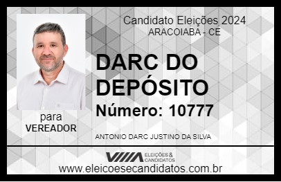 Candidato DARC DO DEPÓSITO 2024 - ARACOIABA - Eleições