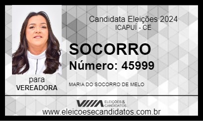 Candidato SOCORRO 2024 - ICAPUÍ - Eleições