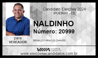 Candidato NALDINHO 2024 - IPUEIRAS - Eleições