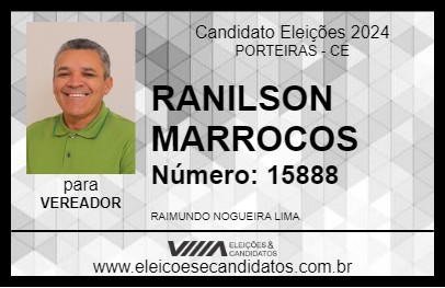 Candidato RANILSON MARROCOS 2024 - PORTEIRAS - Eleições