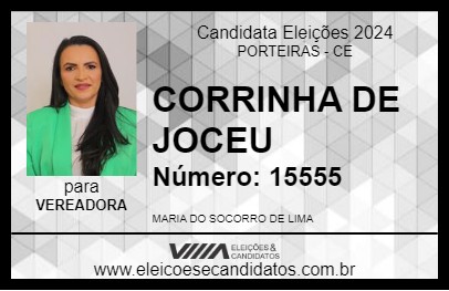 Candidato CORRINHA DE JOCEU 2024 - PORTEIRAS - Eleições