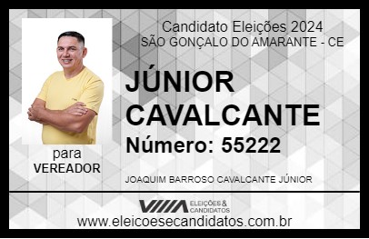 Candidato JÚNIOR CAVALCANTE 2024 - SÃO GONÇALO DO AMARANTE - Eleições