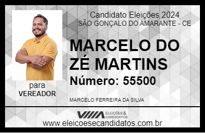 Candidato MARCELO DO ZÉ MARTINS 2024 - SÃO GONÇALO DO AMARANTE - Eleições