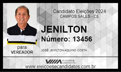 Candidato JENILTON 2024 - CAMPOS SALES - Eleições