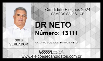 Candidato DR NETO 2024 - CAMPOS SALES - Eleições