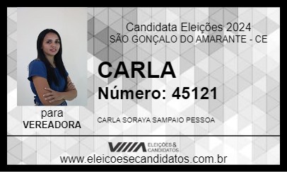 Candidato CARLA 2024 - SÃO GONÇALO DO AMARANTE - Eleições