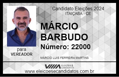 Candidato MÁRCIO BARBUDO 2024 - ITAIÇABA - Eleições