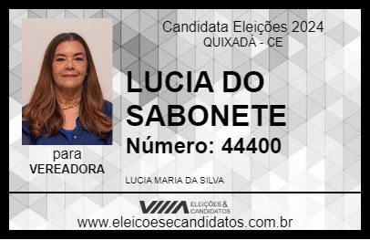 Candidato LUCIA DO SABONETE 2024 - QUIXADÁ - Eleições