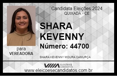 Candidato SHARA KEVENNY 2024 - QUIXADÁ - Eleições