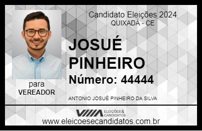 Candidato JOSUÉ PINHEIRO 2024 - QUIXADÁ - Eleições