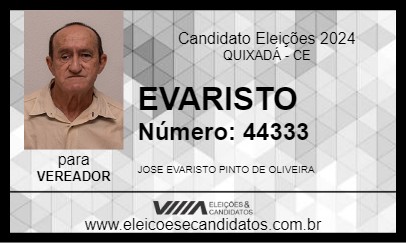 Candidato EVARISTO 2024 - QUIXADÁ - Eleições