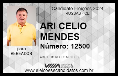 Candidato ARI CELIO MENDES 2024 - RUSSAS - Eleições