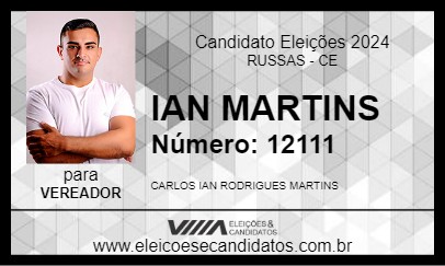 Candidato IAN MARTINS 2024 - RUSSAS - Eleições