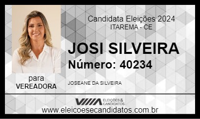 Candidato JOSI SILVEIRA 2024 - ITAREMA - Eleições