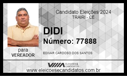 Candidato DIDI 2024 - TRAIRI - Eleições