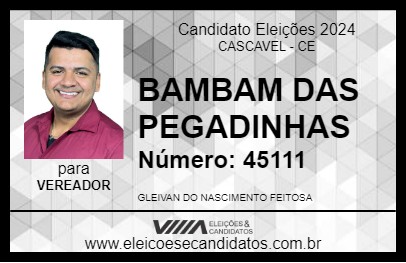 Candidato BAMBAM DAS PEGADINHAS 2024 - CASCAVEL - Eleições