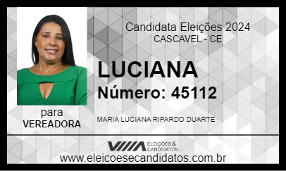 Candidato LUCIANA 2024 - CASCAVEL - Eleições