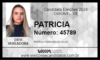 Candidato PATRICIA 2024 - CASCAVEL - Eleições