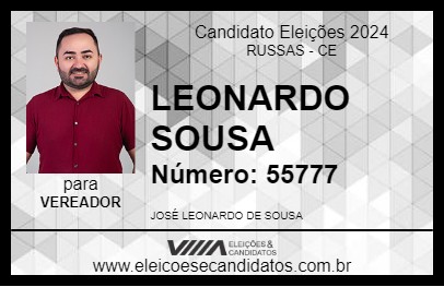 Candidato LEONARDO SOUSA 2024 - RUSSAS - Eleições