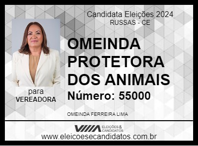 Candidato OMEINDA PROTETORA DOS ANIMAIS 2024 - RUSSAS - Eleições