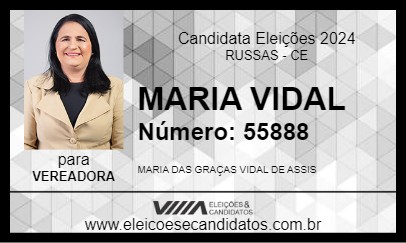 Candidato MARIA VIDAL 2024 - RUSSAS - Eleições