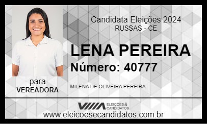 Candidato LENA PEREIRA 2024 - RUSSAS - Eleições