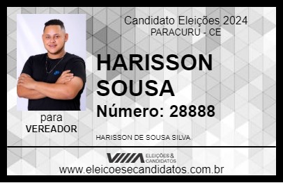 Candidato HARISSON SOUSA 2024 - PARACURU - Eleições