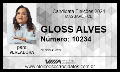 Candidato GLOSS ALVES 2024 - MASSAPÊ - Eleições