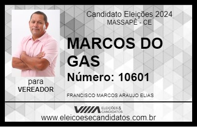 Candidato MARCOS DO GAS 2024 - MASSAPÊ - Eleições