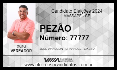 Candidato PEZÃO 2024 - MASSAPÊ - Eleições