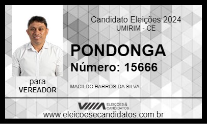 Candidato PONDONGA 2024 - UMIRIM - Eleições