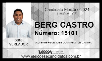 Candidato BERG CASTRO 2024 - UMIRIM - Eleições