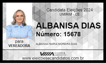 Candidato ALBANISA DIAS 2024 - UMIRIM - Eleições