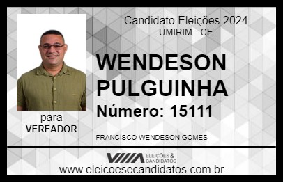 Candidato WENDESON PULGUINHA 2024 - UMIRIM - Eleições