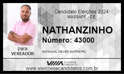 Candidato NATHANZINHO 2024 - MASSAPÊ - Eleições