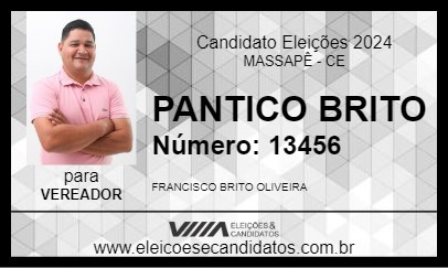 Candidato PANTICO BRITO 2024 - MASSAPÊ - Eleições