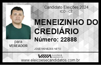 Candidato MENEIZINHO DO CREDIÁRIO 2024 - ICÓ - Eleições