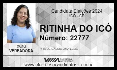 Candidato RITINHA DO ICÓ 2024 - ICÓ - Eleições